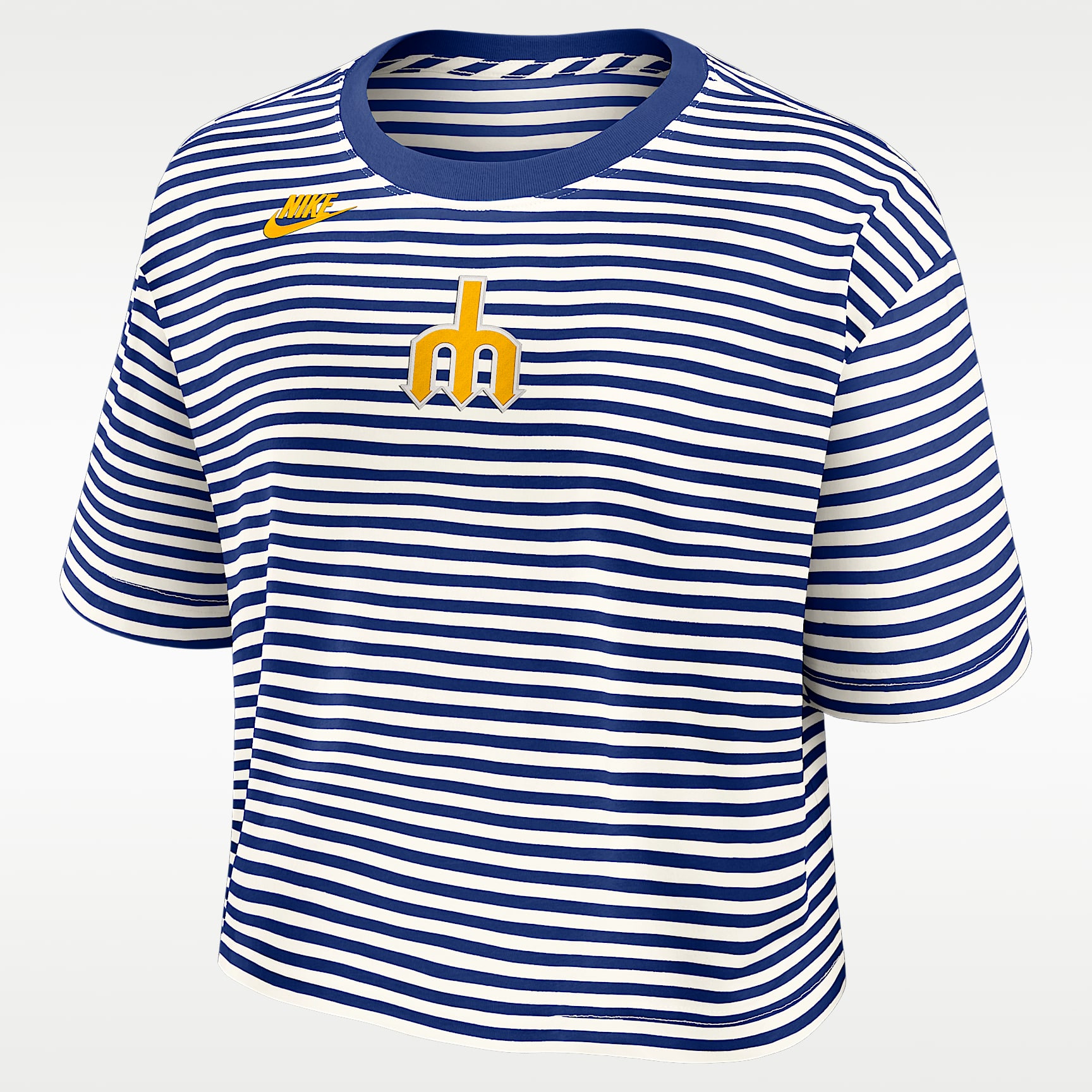 Seattle Mariners Cooperstown Logo Striped Women's Nike MLB Cropped